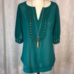 Angie Black Sheer Blouse